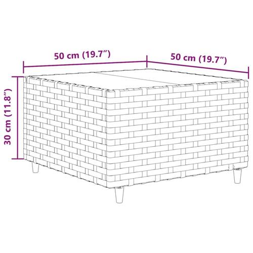 Loungesæt til haven 9 dele med hynder polyrattan sort