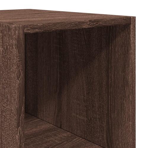 Reol 30x41x185 cm konstrueret træ brun egetræsfarve