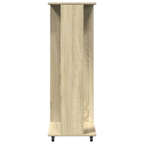 Klædeskab med hjul 102x38x110 cm konstrueret træ sonoma-eg