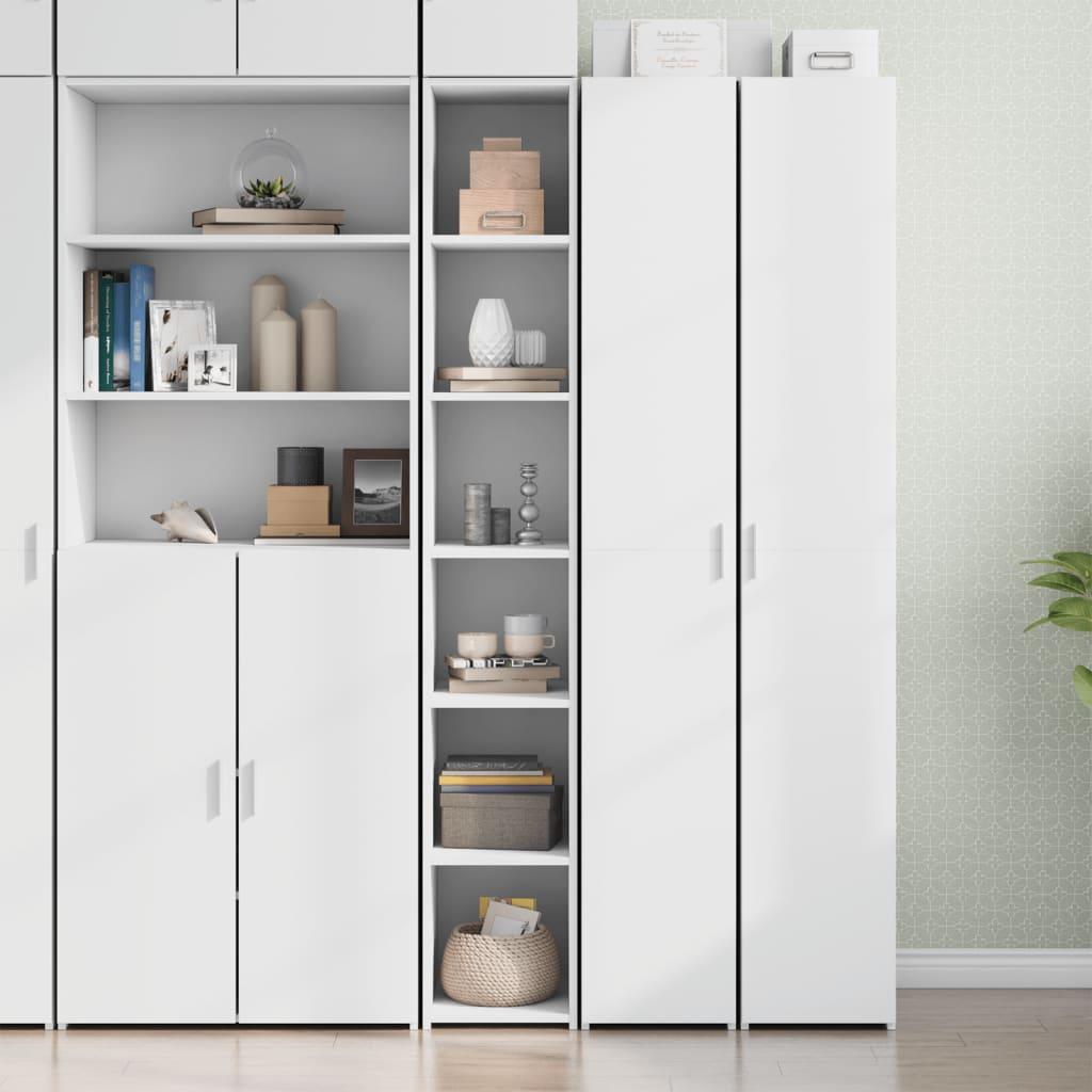 Reol 30x41x185 cm konstrueret træ hvid