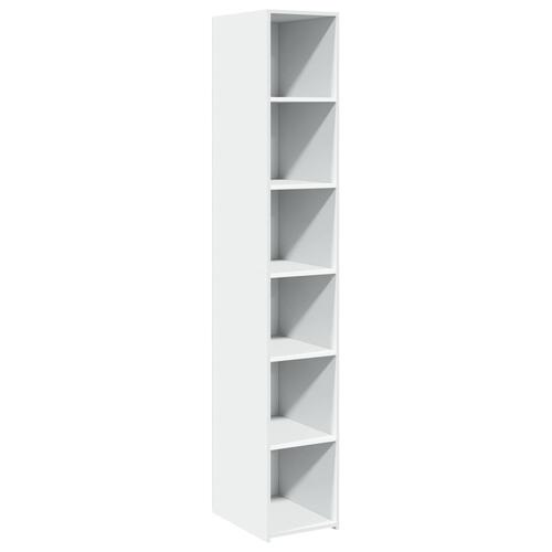 Reol 30x41x185 cm konstrueret træ hvid