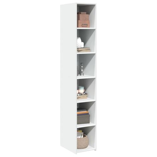 Reol 30x41x185 cm konstrueret træ hvid
