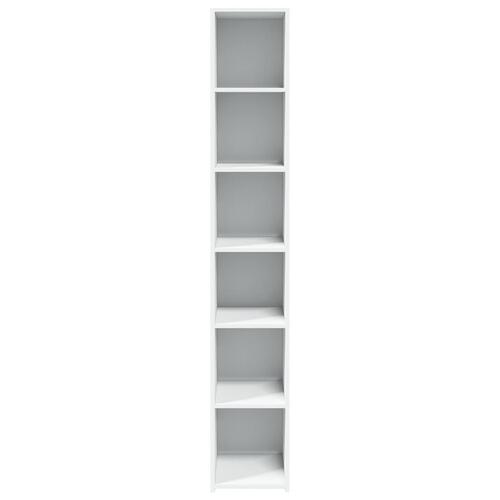 Reol 30x41x185 cm konstrueret træ hvid