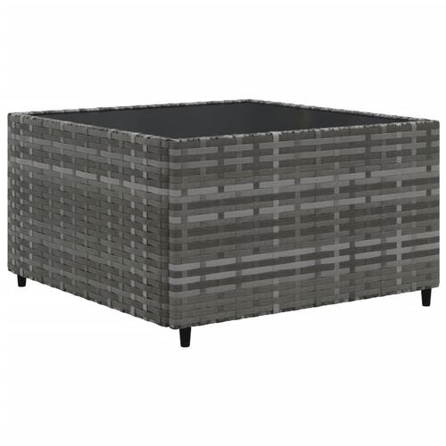Loungesæt til haven 6 dele med hynder polyrattan grå