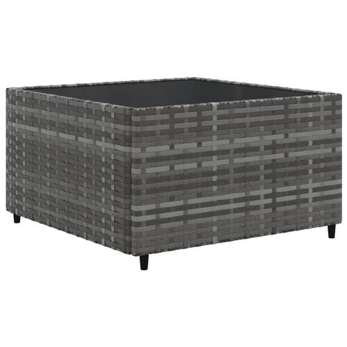 Loungesæt til haven 8 dele med hynder polyrattan grå