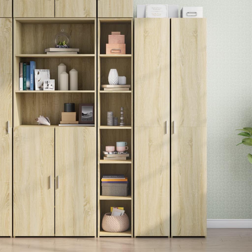 Reol 30x41x185 cm konstrueret træ sonoma-eg