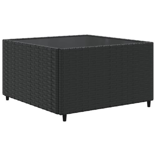 Loungesæt til haven 9 dele med hynder polyrattan sort