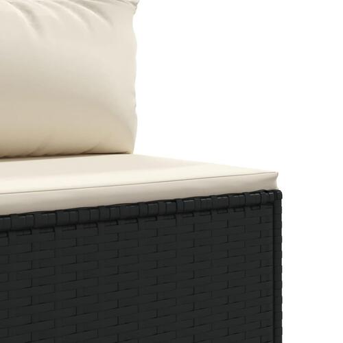 Loungesæt til haven 10 dele med hynder polyrattan sort