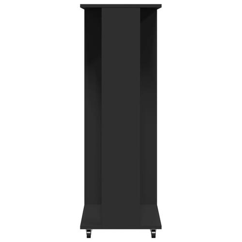 Klædeskab med hjul 102x38x110 cm konstrueret træ sort
