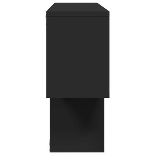 Væghylde 100x20x53 cm konstrueret træ sort