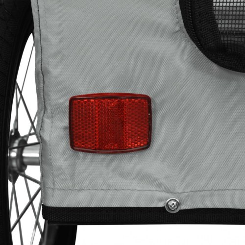 Cykeltrailer til kæledyr i oxfordstof og jern - grå