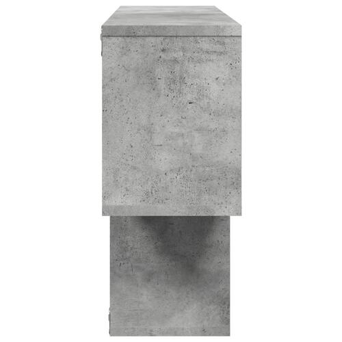 Væghylde 100x20x53 cm konstrueret træ betongrå