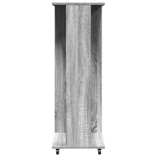 Klædeskab med hjul 102x38x110 cm konstrueret træ grå sonoma-eg