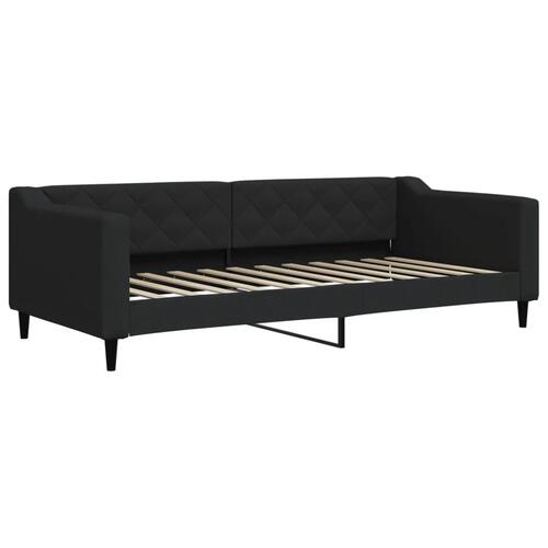 Daybed med madras 90x200 cm stof sort