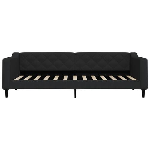 Daybed med madras 90x200 cm stof sort