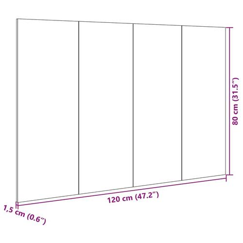 Sengegavl med skabe 120 cm konstrueret træ hvid