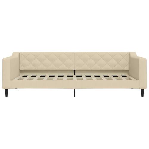 Daybed 90x200 cm stof cremefarvet