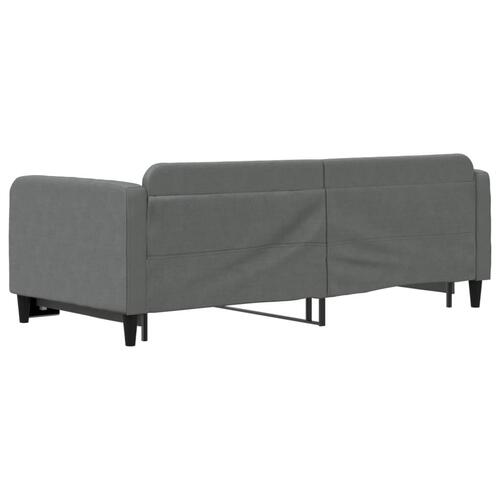 Daybed med udtræk 90x200 cm stof mørkegrå