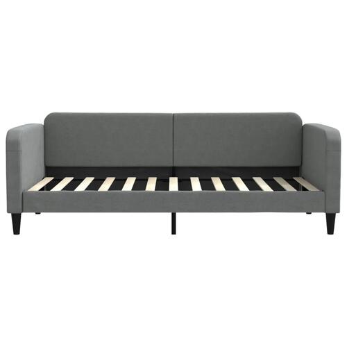 Daybed med udtræk 90x200 cm stof mørkegrå
