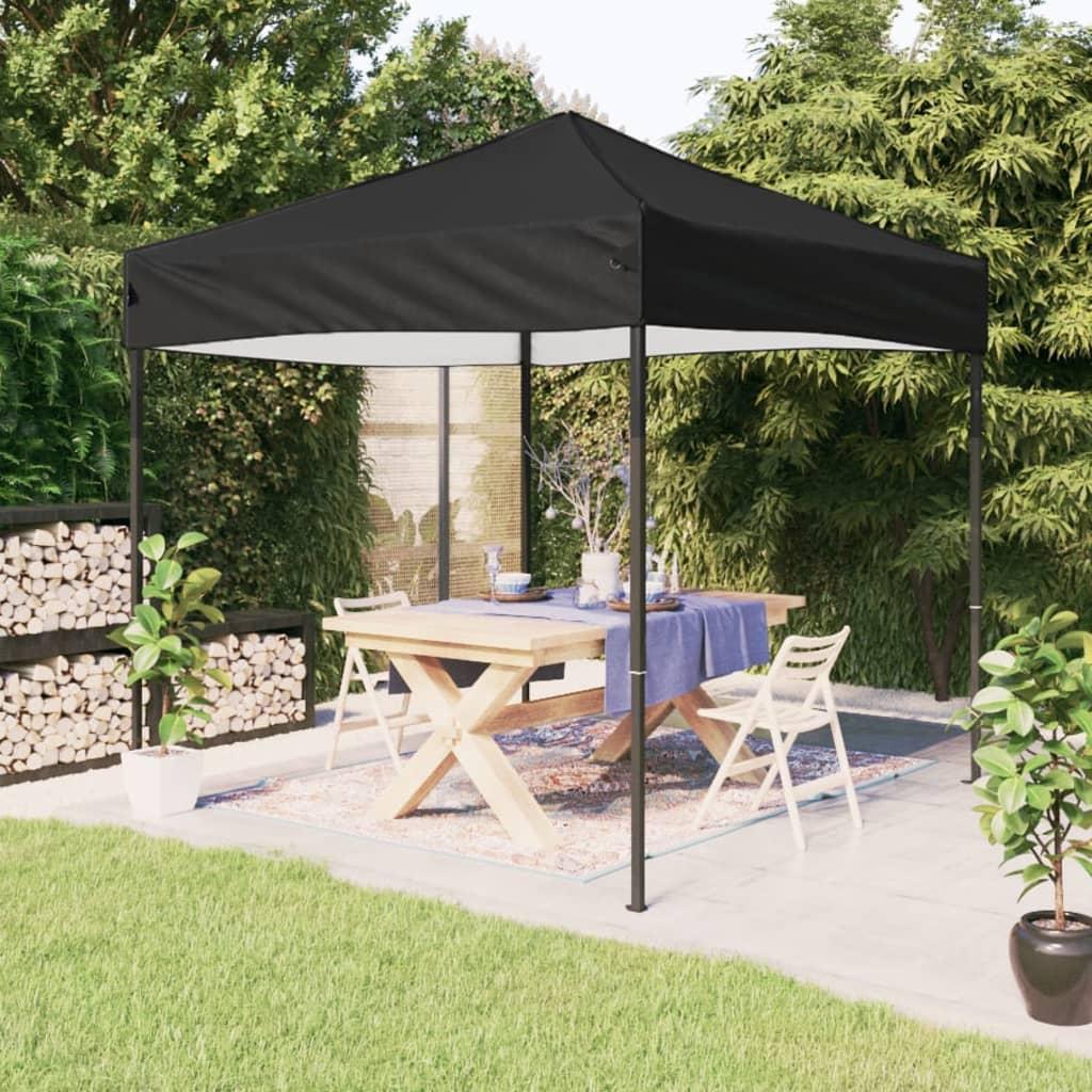 Foldbart festtelt 2x2 m sort