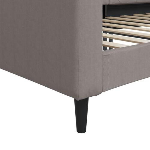Daybed 90x200 cm stof gråbrun