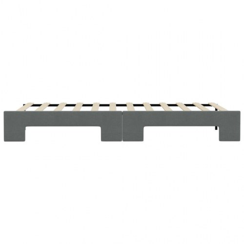 Daybed med udtræk 90×200 cm - stof, mørkegrå