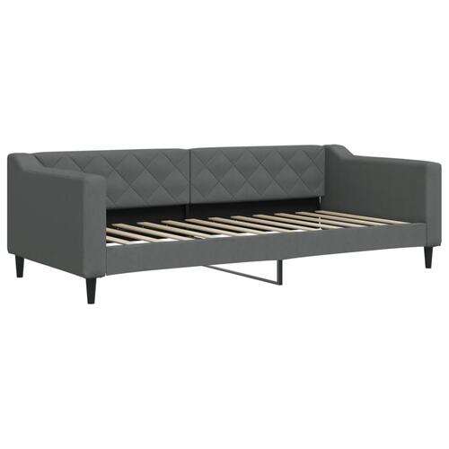 Daybed med udtræk og skuffer 90x200 cm stof mørkegrå