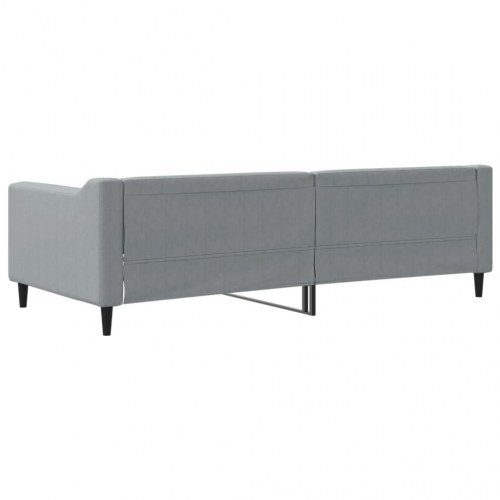 Daybed 90x200 cm i stof - lysegrå sengeramme/sovesofa