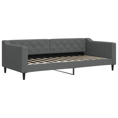 Daybed med udtræk 90x200 cm stof mørkegrå