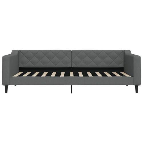 Daybed med udtræk 90x200 cm stof mørkegrå