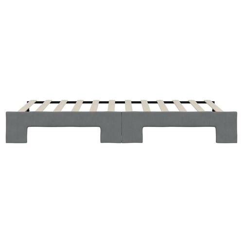Daybed med udtræk 90x200 cm stof mørkegrå