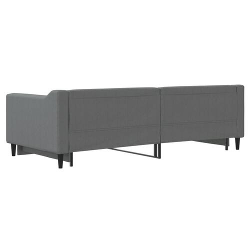 Daybed med udtræk 90x200 cm stof mørkegrå