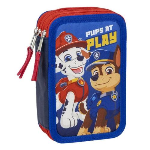 Tredobbelt Penalhus The Paw Patrol Blå 12,5 x 6,5 x 19,5 cm