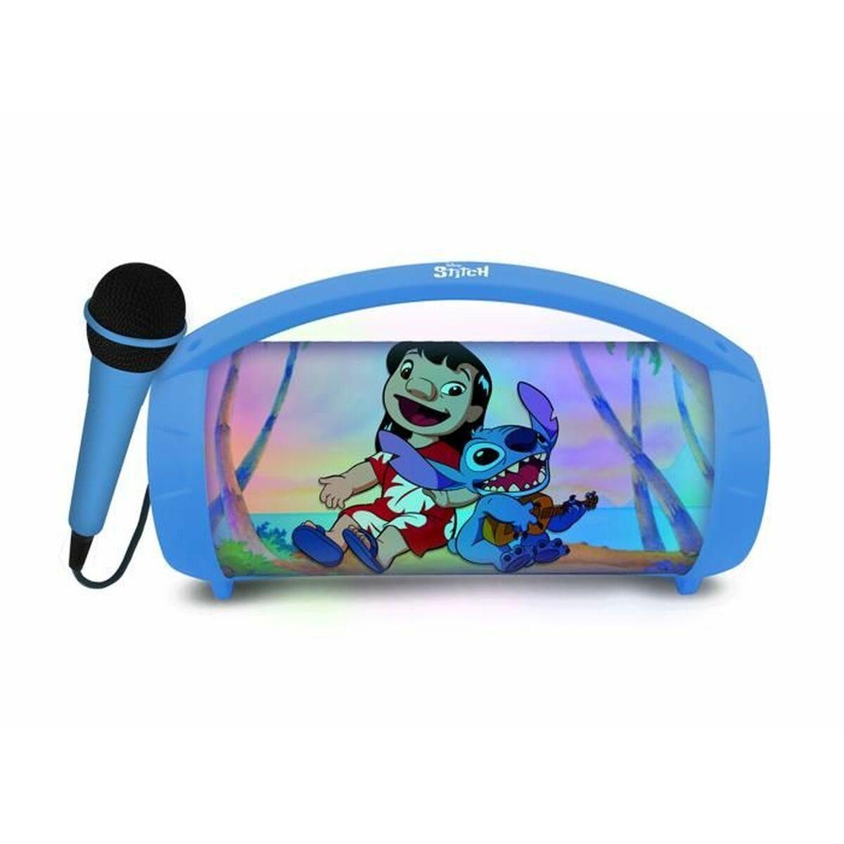 Lexibook Bluetooth-højttaler med karaokemikrofon - Stitch Disney, blå