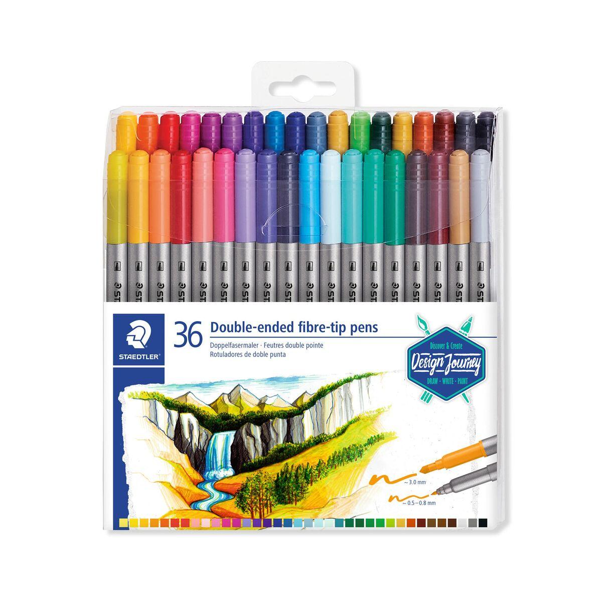 Sæt med Fiberpenne Staedtler 3200 Multifarvet (36 Enheder)