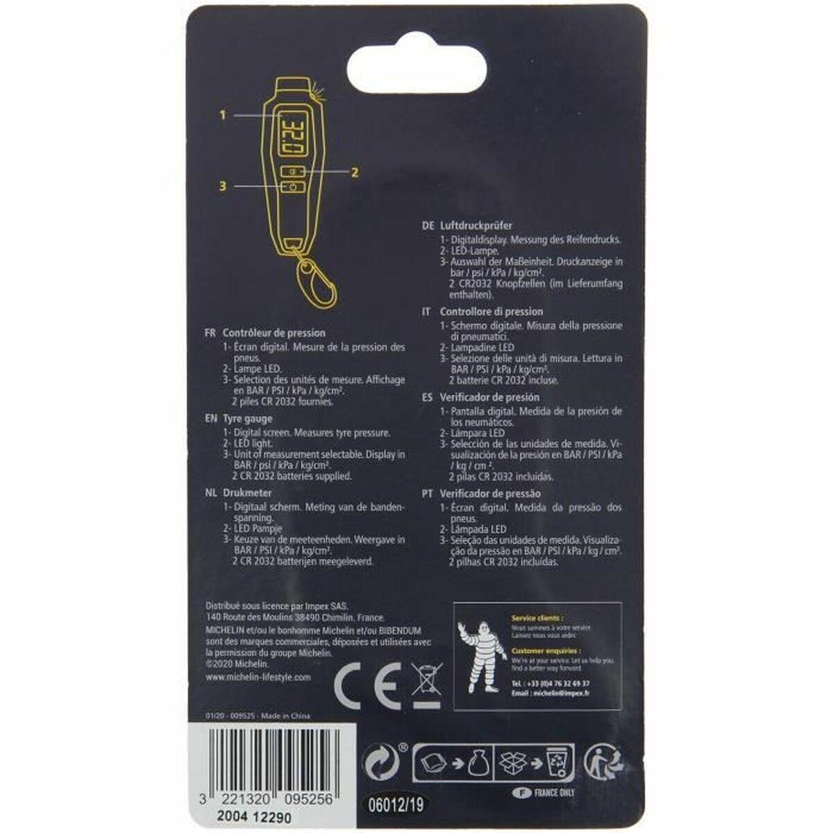 Dæktryksmåler Michelin 9525 digital med LED