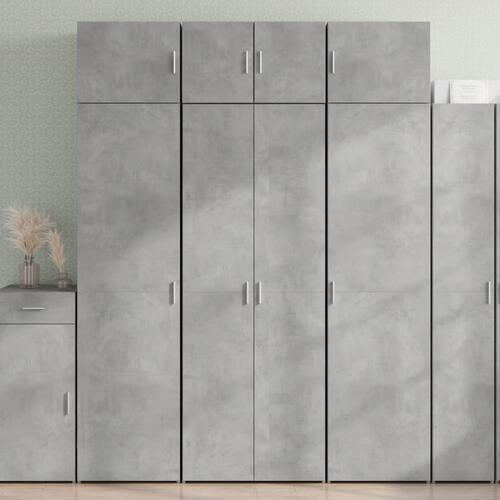 Skab 70x42,5x185 cm konstrueret træ betongrå