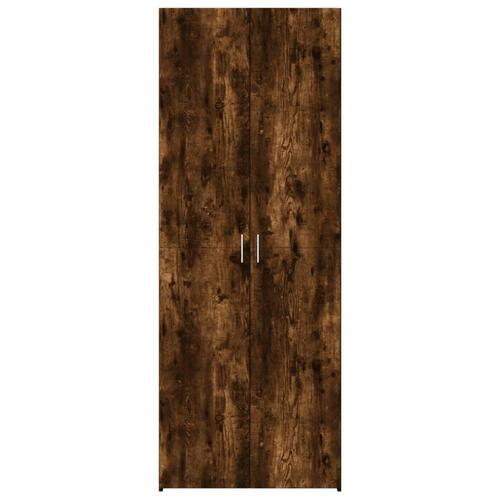 Skab 70x42,5x185 cm konstrueret træ røget egetræsfarve