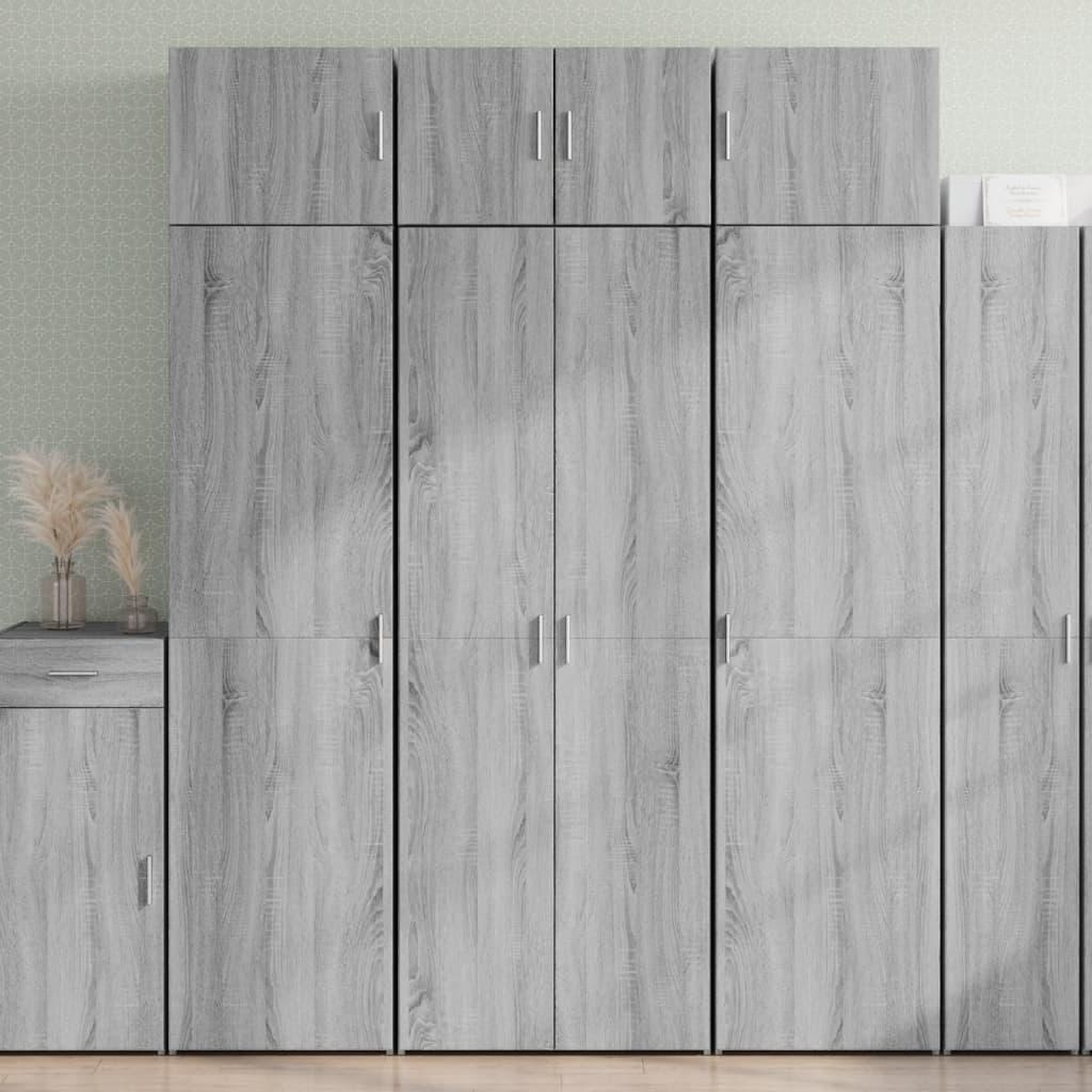 Skab 70x42,5x185 cm konstrueret træ grå sonoma-eg