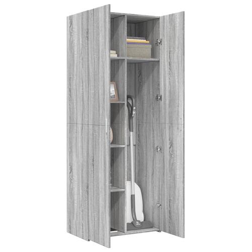 Skab 70x42,5x185 cm konstrueret træ grå sonoma-eg