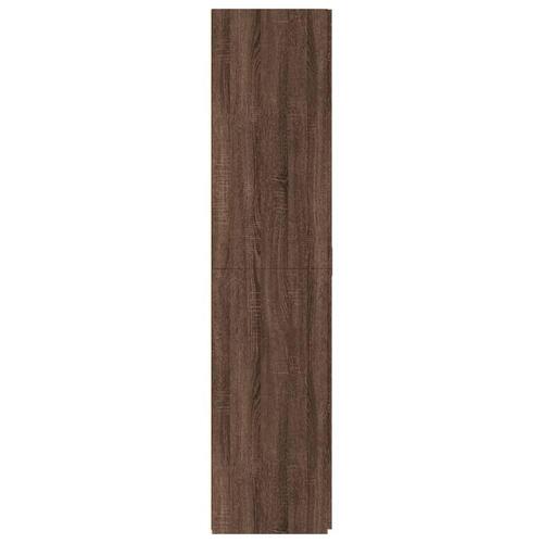 Skab 70x42,5x185 cm konstrueret træ brun egetræsfarve