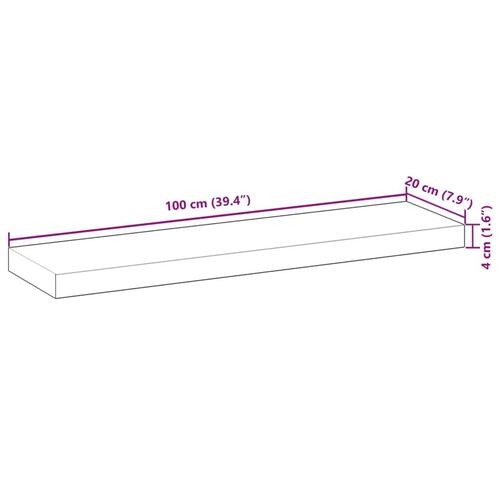 Bordplade 100x20x4 cm rektangulær massivt akacietræ