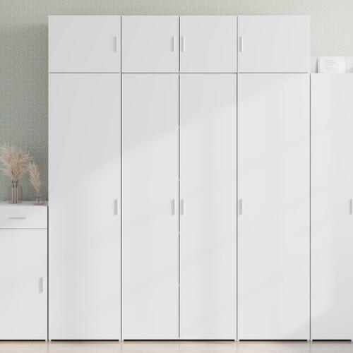 Skab 80x42,5x185 cm konstrueret træ hvid