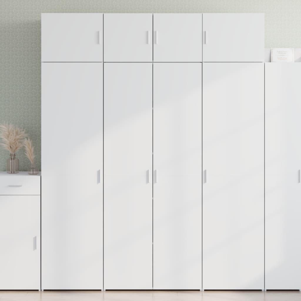 Skab 80x42,5x185 cm konstrueret træ hvid