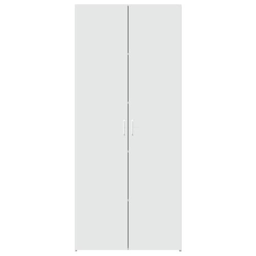 Skab 80x42,5x185 cm konstrueret træ hvid