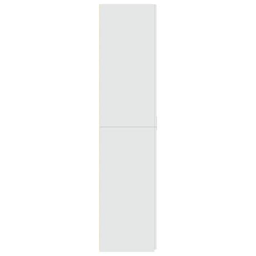 Skab 80x42,5x185 cm konstrueret træ hvid