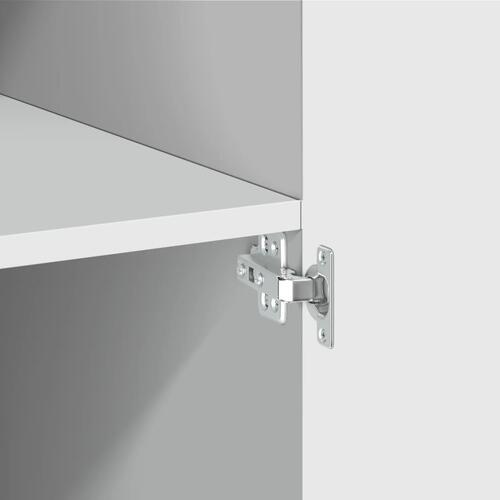 Skab 80x42,5x185 cm konstrueret træ hvid