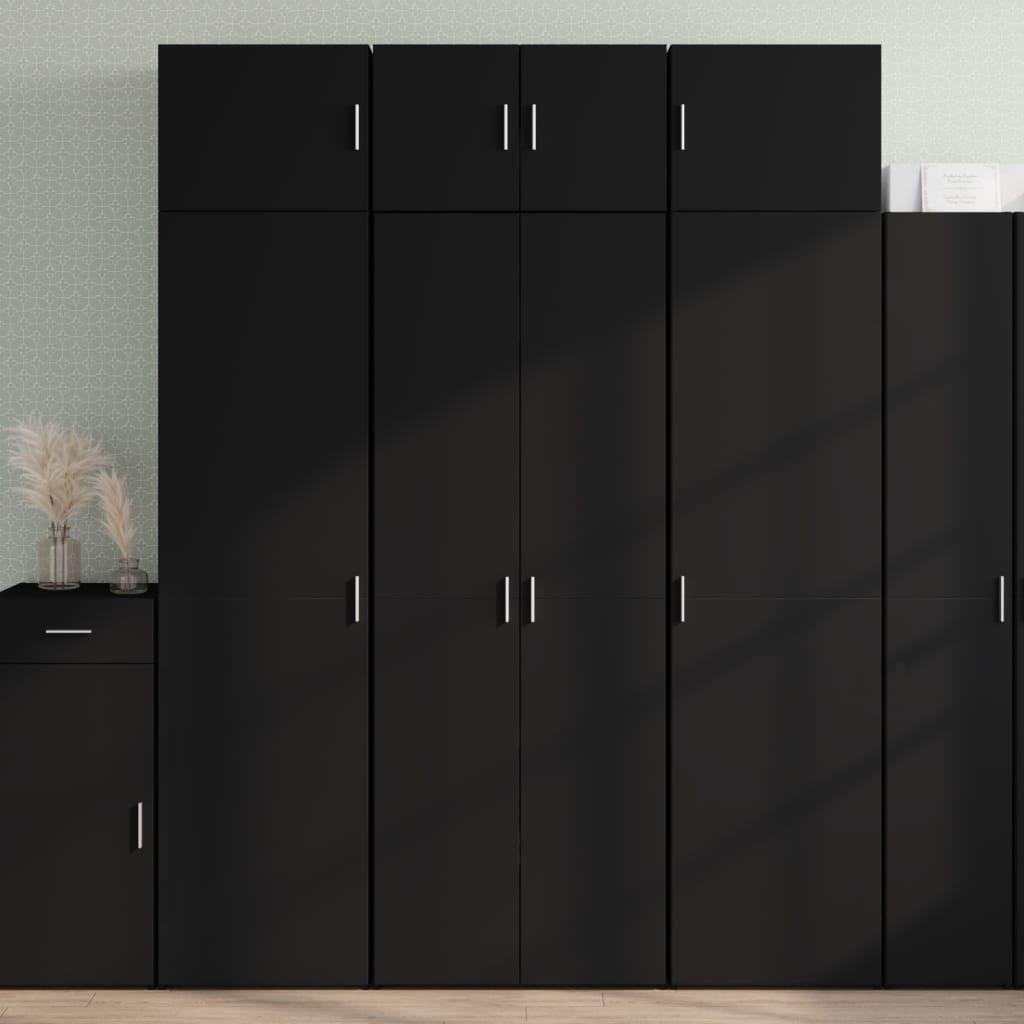 Skab 70x42,5x185 cm konstrueret træ sort