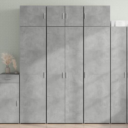 Skab 70x42,5x185 cm konstrueret træ betongrå
