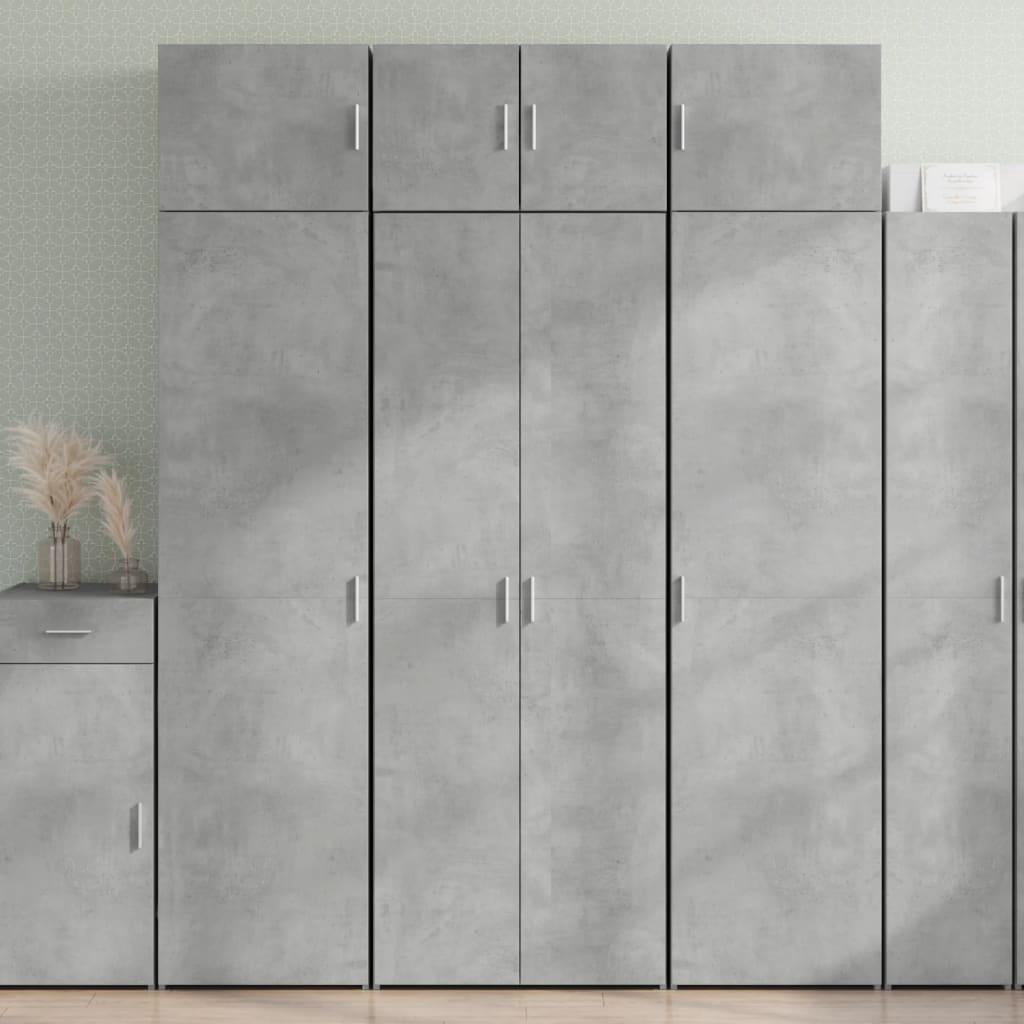 Skab 70x42,5x185 cm konstrueret træ betongrå